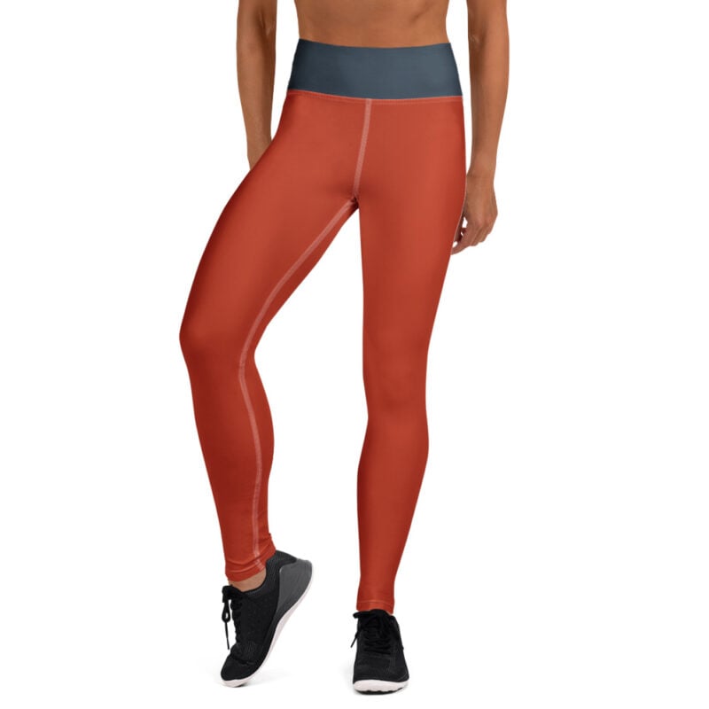 The Art Series (Ode to Saint Laurent) 4 Yoga Leggings persimmon red green front art concierge clothing jpg
