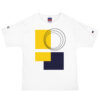 The Bauhaus Series (Navy and Yellow) Champion T-Shirt yellow navy blue black white front art concierge clothing jpg