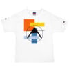 The Art Series (Abstract A) Champion T-Shirt persimmon gold blue black white front art concierge clothing jpg