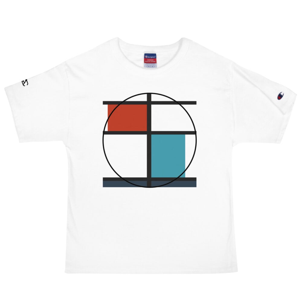The Art Series (Ode to Saint Laurent) 4 Champion T-Shirt persimmon red green black white front art concierge clothing jpg