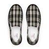 The Tartan Series (Black) Men’s Canvas Deck Shoes black pink front art concierge clothing jpg