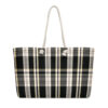The Tartan Series (Black) Weekender Bag black pink white 24x13 front art concierge clothing jpg