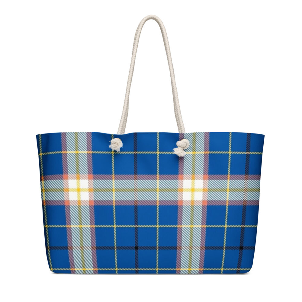 The Tartan Series (Gasperie) Weekender Bag black yellow blue front art concierge clothing JPG