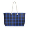 The Tartan Series (House of Wales) Weekender Bag black blue front art concierge clothing JPG