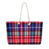 The Tartan Series (Macpherson) Weekender Bag black red blue front art concierge clothing JPG