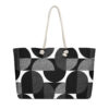 The Bauhaus Series (Black Circles) Weekender Bag black white 24x13 front art concierge clothing JPG