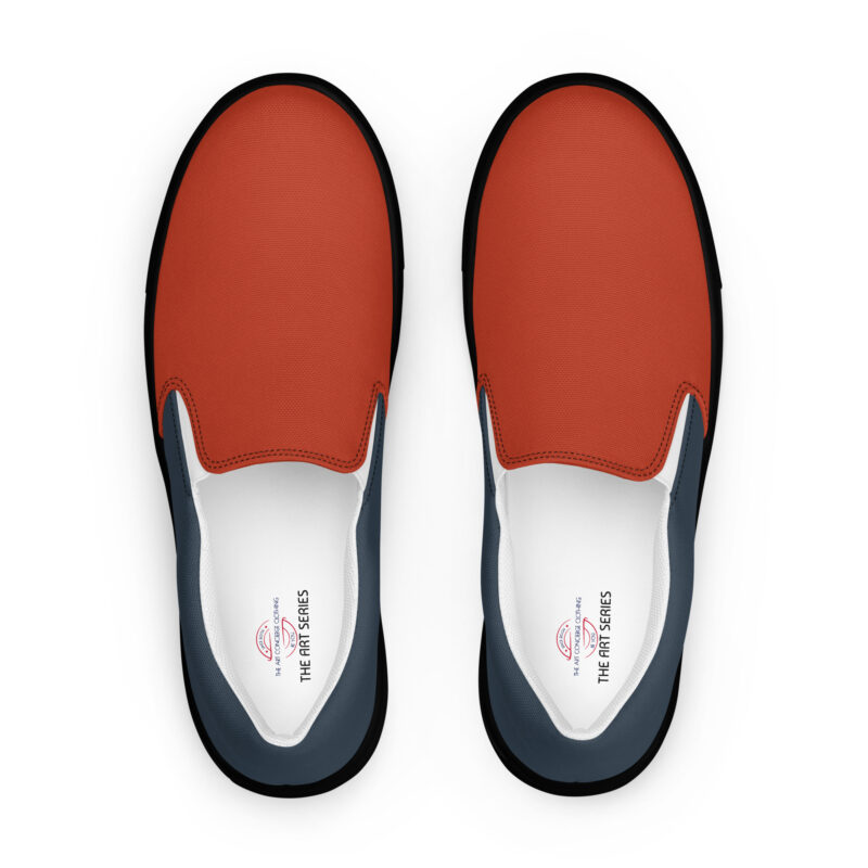 The Art Series (Ode to Saint Laurent) 4 Women’s Slip-on Canvas Shoes persimmon red green black front art concierge clothing jpg