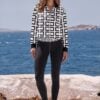 Céline Azure Coast The Art Series (C Shape) Track Jacket Yoga Leggings Women’s Slip on Canvas Shoes white black front art concierge clothing jpg