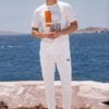 Chace Azure Coast The Art Series (C Shape) Champion T Shirt Fleece Joggers Men’s Slip on Canvas Shoes white black front art concierge clothing jpg