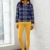 Skyler Lofty Look The Tartan Series (Yellow and Blue) Track jacket Yoga Leggings Women’s Slip on Canvas Shoes yellow blue black front art concierge clothing jpg
