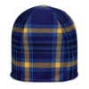 The Tartan Series (Yellow and Blue) Beanie yellow blue white front art concierge clothing jpg