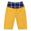 The Tartan Series (Yellow and Blue) Biker Shorts yellow blue white front art concierge clothing jpg