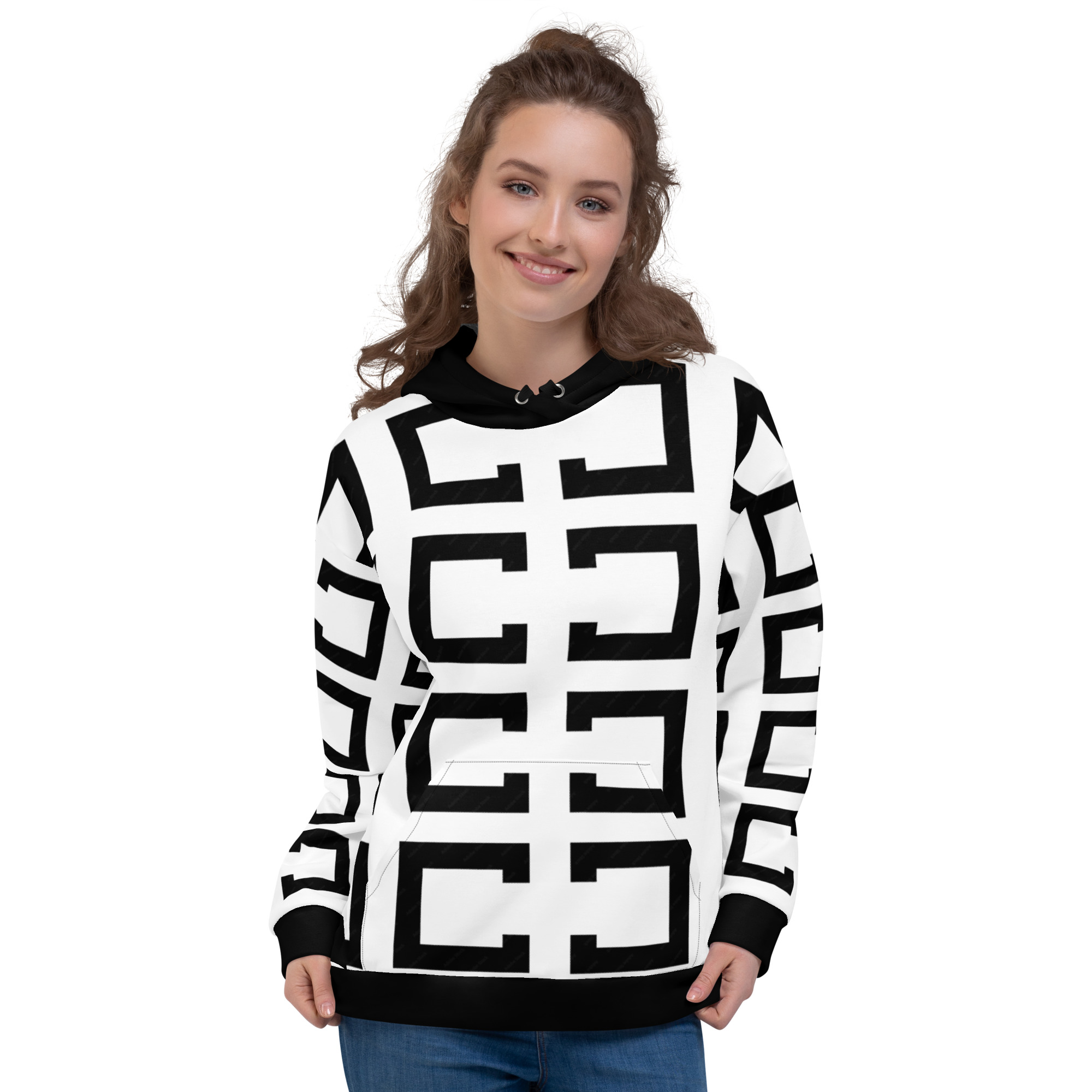 all over print recycled unisex hoodie white front 6ad9568b58510 jpg