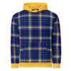 The Tartan Series (Yellow and Blue) Hoodie yellow blue white front art concierge clothing jpg