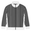 The Stripes Series (Black) Track Jacket BLACK white front art concierge clothing jpg