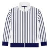 the stripes series (vertical white) track jacket navy white black front art concierge clothing JPG
