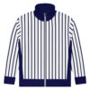 The Stripes Series (Vertical White) Track Jacket Blue white front art concierge clothing JPG