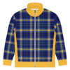 The Tartan Series (Yellow and Blue) Track Jacket yellow blue white front art concierge clothing JPG